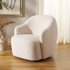 Fauteuil pivotant Theoden - ACH4524A - Blanc cassé - Safavieh