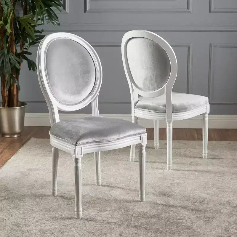 Chaises de salle à manger capitonnées GDFStudio Newman de style campagnard (lot de 2)
