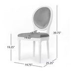 Chaises de salle à manger capitonnées GDFStudio Newman de style campagnard (lot de 2)