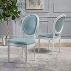 Chaises de salle à manger capitonnées GDFStudio Newman de style campagnard (lot de 2)