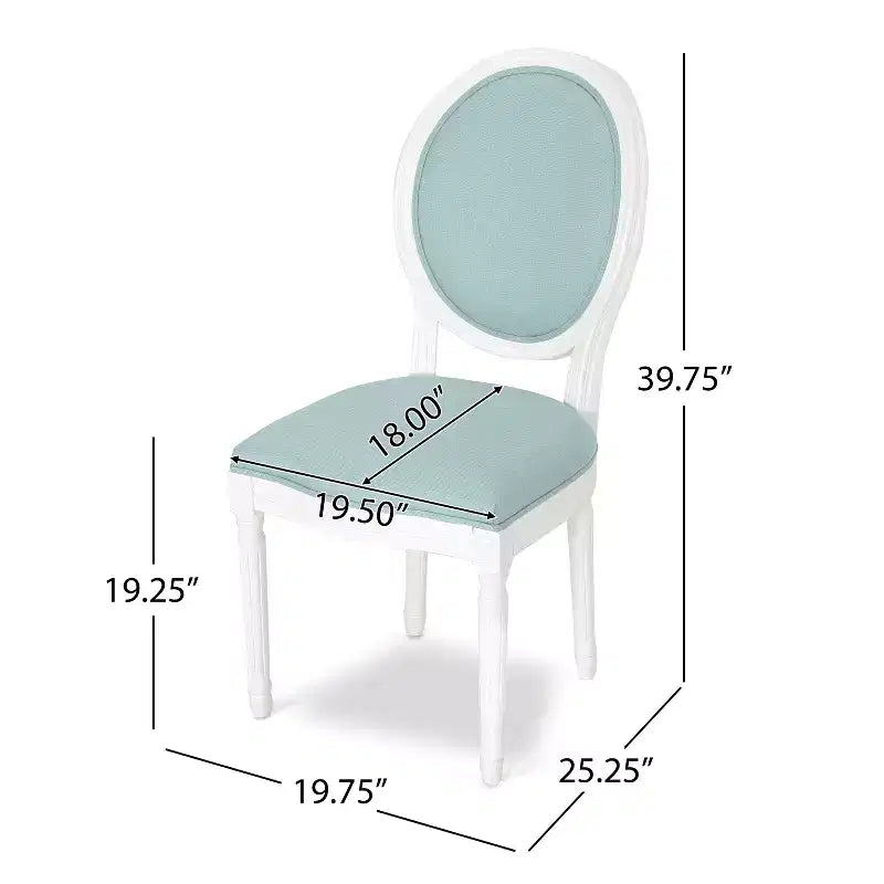Chaises de salle à manger capitonnées GDFStudio Newman de style campagnard (lot de 2)