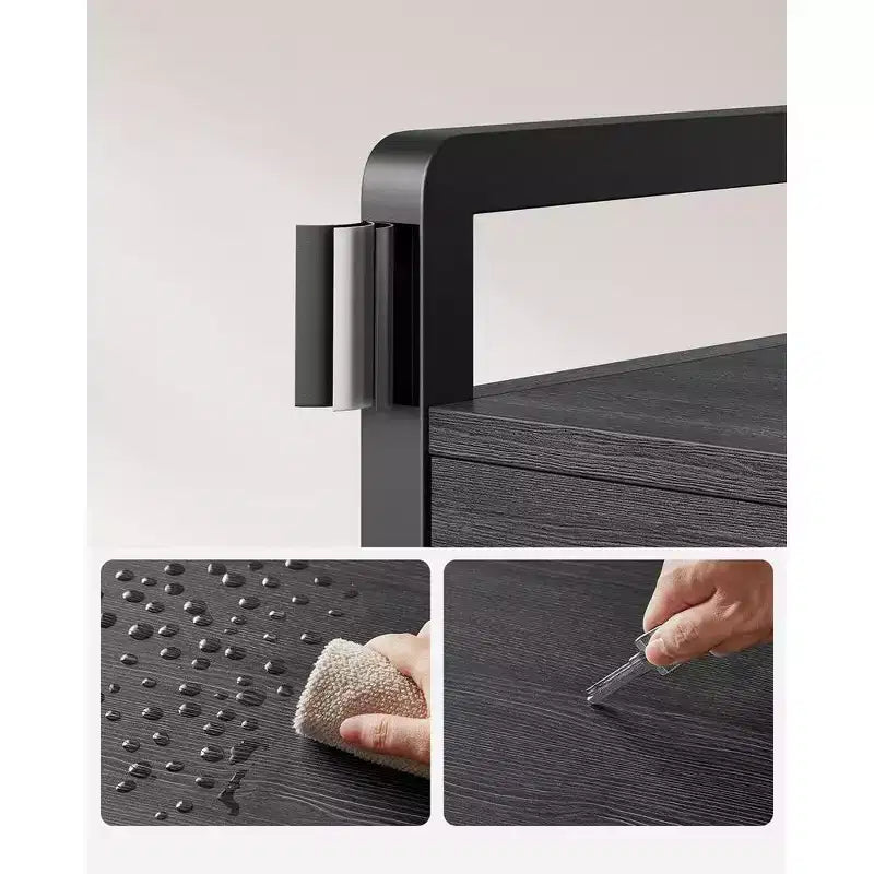 Meuble d'entrée VASAGLE avec banc et rangement à chaussures, porte-manteau avec banc à chaussures, 2 tiroirs en tissu, 10 crochets