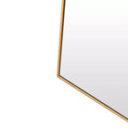 Miroir de cheminée cintré 24 x 36, Noir/Doré-HOMLUX : Cadre métallique, Montage mural, Décoration moderne