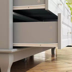 Commode Famapy à 9 Tiroirs Style Classique Poignées Boutons en Métal 5 Pieds de Support
