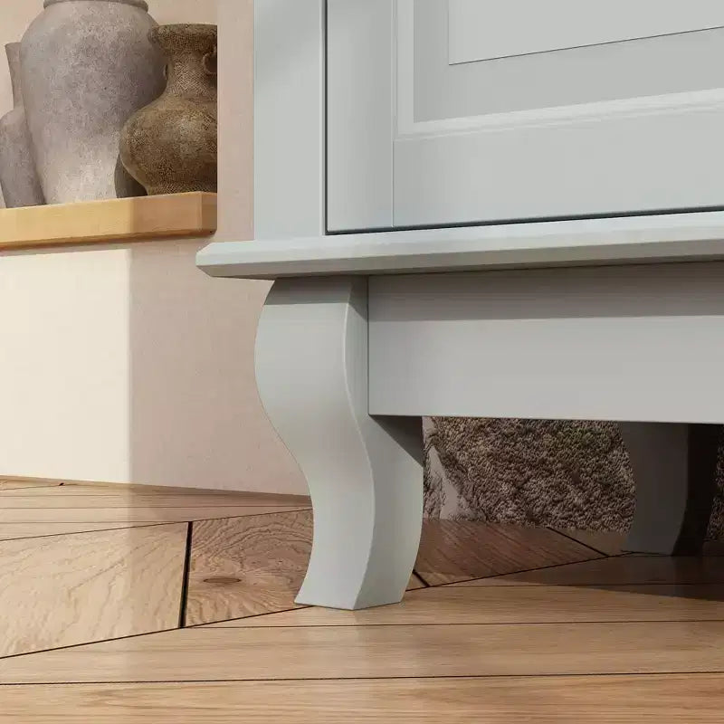 Commode Famapy à 9 Tiroirs Style Classique Poignées Boutons en Métal 5 Pieds de Support