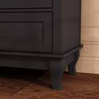 Commode Famapy à 9 Tiroirs Style Classique Poignées Boutons en Métal 5 Pieds de Support
