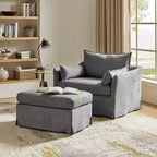 Fauteuil Nat déhoussable avec pouf | HULALA HOME