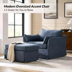 Fauteuil Nat déhoussable avec pouf | HULALA HOME