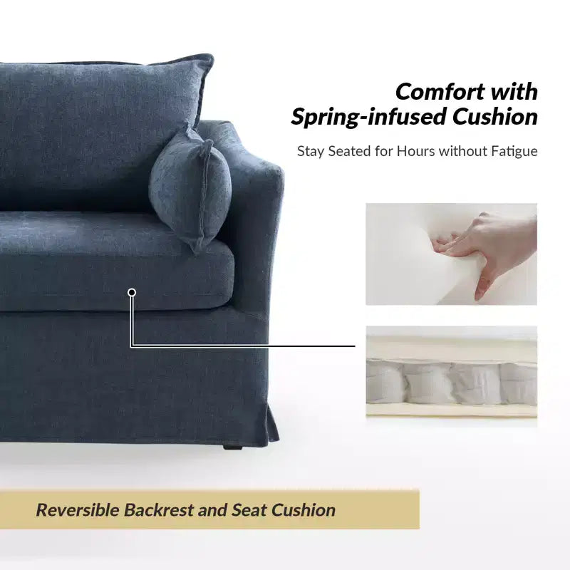 Fauteuil Nat déhoussable avec pouf | HULALA HOME