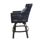 Chaise de bar pivotante Monterey Patio avec coussin décoratif – N/A