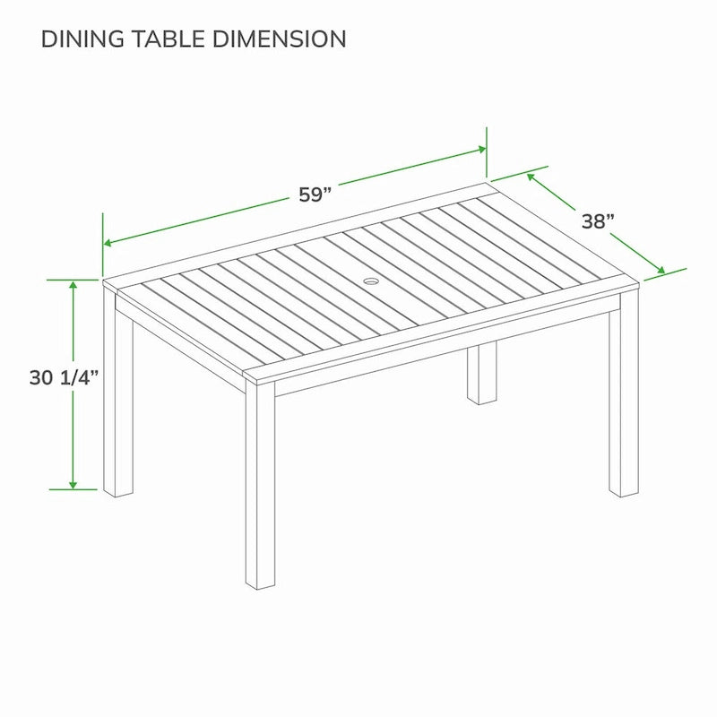 Ensemble repas d'extérieur 4 pièces en teck Paxton de Cambridge Casual
