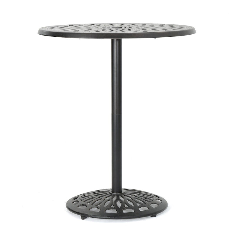 Table de bar ronde 35 en fonte d'aluminium