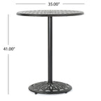 Table de bar ronde 35 en fonte d'aluminium