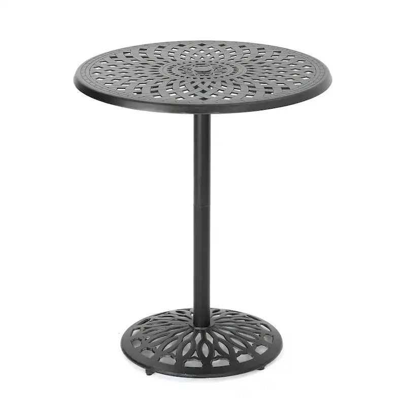 Table de bar ronde 35 en fonte d'aluminium