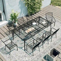 9PCS Patio Dining Set with Dining Table & Mesh Dining Chairs