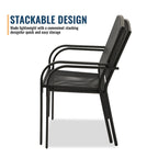 Ensemble de salle à manger 9 pièces avec table et chaises en maille pour patio