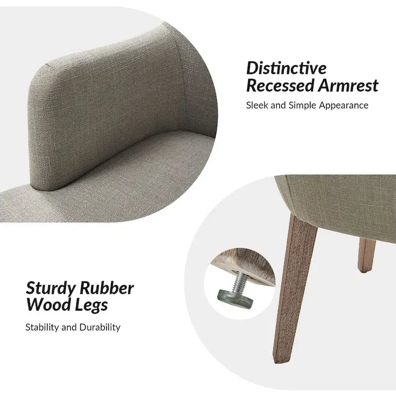 Ensemble de 2 chaises de salle à manger en bois massif rembourrées de style rustique