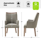 Ensemble de 2 chaises de salle à manger en bois massif rembourrées de style rustique