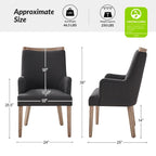 Ensemble de 2 chaises de salle à manger en bois massif rembourrées de style rustique