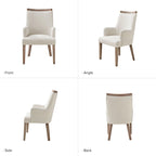 Ensemble de 2 chaises de salle à manger en bois massif rembourrées de style rustique