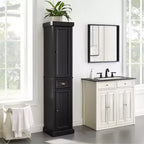 Meuble de rangement haut en lin Crosley Seaside