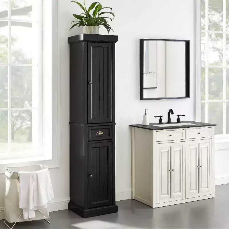 Meuble de rangement haut en lin Crosley Seaside