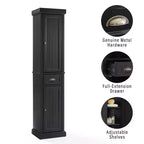 Meuble de rangement haut en lin Crosley Seaside