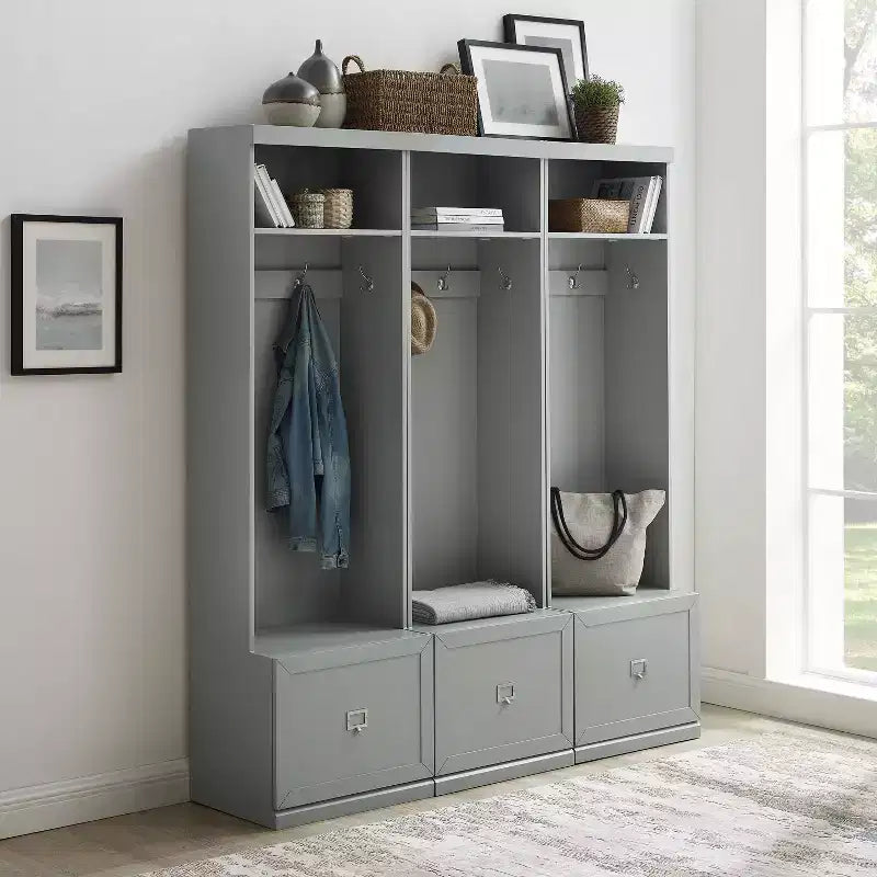 Ensemble d'entrée 3 pièces Harper avec 3 portemanteaux - Crosley