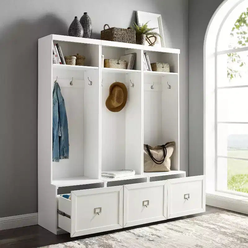 Ensemble d'entrée 3 pièces Harper avec 3 portemanteaux - Crosley
