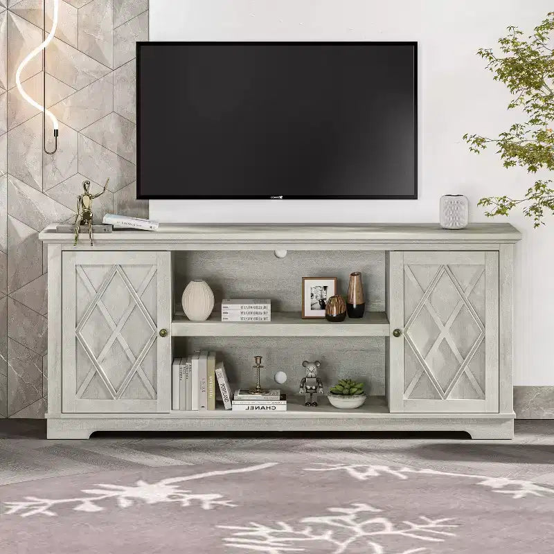 Meuble TV de style rustique de 70 po pour téléviseurs jusqu'à 78 po - Festivo