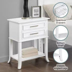 Table d'appoint à 2 tiroirs et étagère Breighton Home Sydney