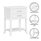 Table d'appoint à 2 tiroirs et étagère Breighton Home Sydney