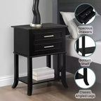 Table d'appoint à 2 tiroirs et étagère Breighton Home Sydney
