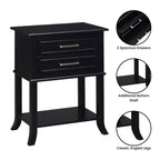 Table d'appoint à 2 tiroirs et étagère Breighton Home Sydney