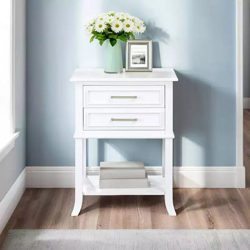 Table d'appoint à 2 tiroirs et étagère Breighton Home Sydney