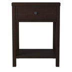 Table d'appoint traditionnelle en bois auburn 27,7 po avec tiroir East at Main