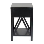 Table d'appoint traditionnelle en bois auburn 27,7 po avec tiroir East at Main
