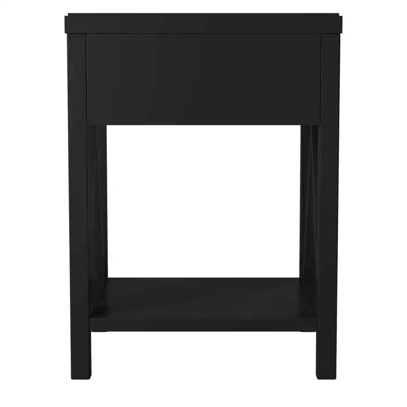 Table d'appoint traditionnelle en bois auburn 27,7 po avec tiroir East at Main