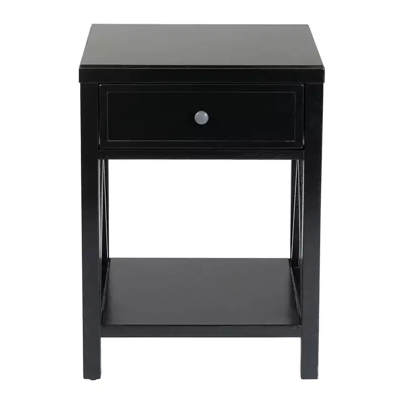 Table d'appoint traditionnelle en bois auburn 27,7 po avec tiroir East at Main