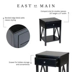Table d'appoint traditionnelle en bois auburn 27,7 po avec tiroir East at Main