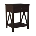 Table d'appoint traditionnelle en bois auburn 27,7 po avec tiroir East at Main