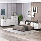 Ensemble de commode de chambre à coucher Festivo 4 pièces « Modern Elegance », une commode à 6 tiroirs et 2 tables de chevet à 2 tiroirs