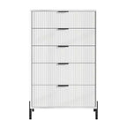 Ensemble de commode de chambre à coucher Festivo 4 pièces « Modern Elegance », une commode à 6 tiroirs et 2 tables de chevet à 2 tiroirs