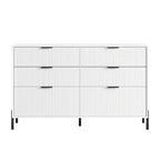 Ensemble de commode de chambre à coucher Festivo 4 pièces « Modern Elegance », une commode à 6 tiroirs et 2 tables de chevet à 2 tiroirs