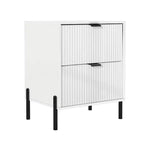 Ensemble de commode de chambre à coucher Festivo 4 pièces « Modern Elegance », une commode à 6 tiroirs et 2 tables de chevet à 2 tiroirs