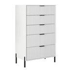 Ensemble de commode de chambre à coucher Festivo 4 pièces « Modern Elegance », une commode à 6 tiroirs et 2 tables de chevet à 2 tiroirs