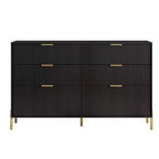 Ensemble de commode de chambre à coucher Festivo 4 pièces « Modern Elegance », une commode à 6 tiroirs et 2 tables de chevet à 2 tiroirs