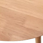 Table à manger ronde en bois massif de style moderne du milieu du siècle Lifestorey Raylen