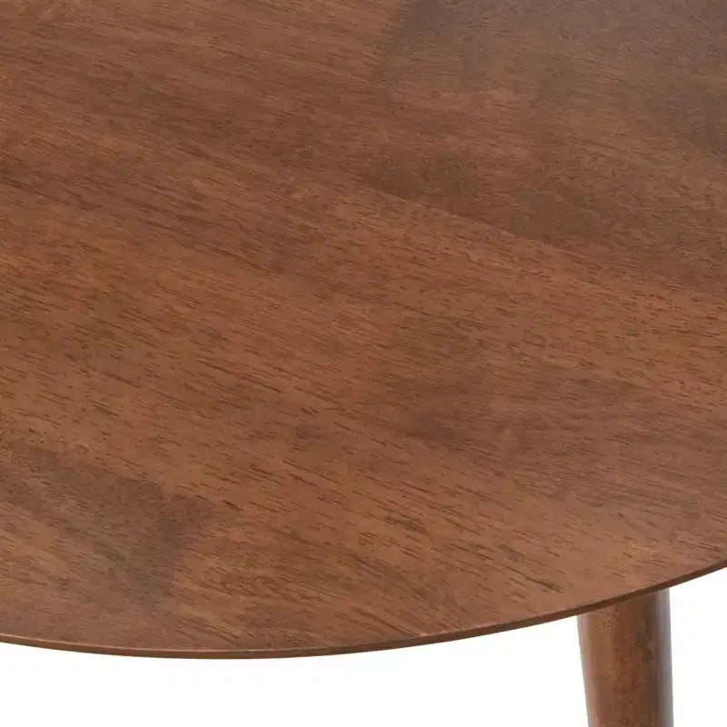 Table à manger ronde en bois massif de style moderne du milieu du siècle Lifestorey Raylen