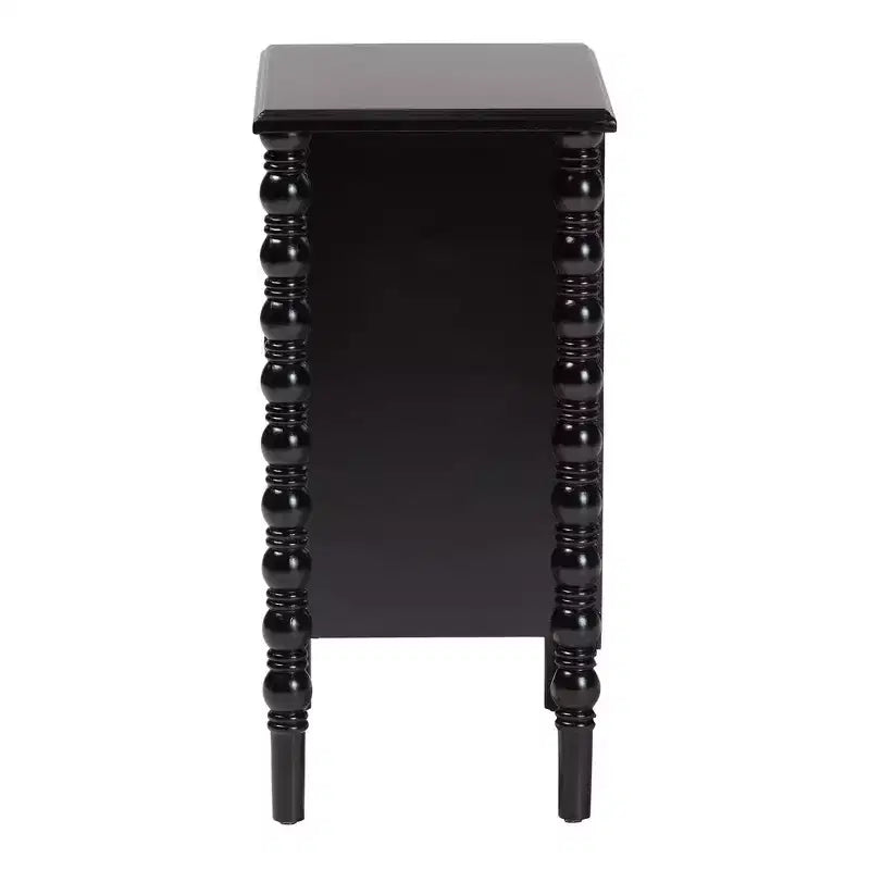 Table d'appoint à 3 tiroirs Baxton Studio Malinda en bois avec pieds fuseau